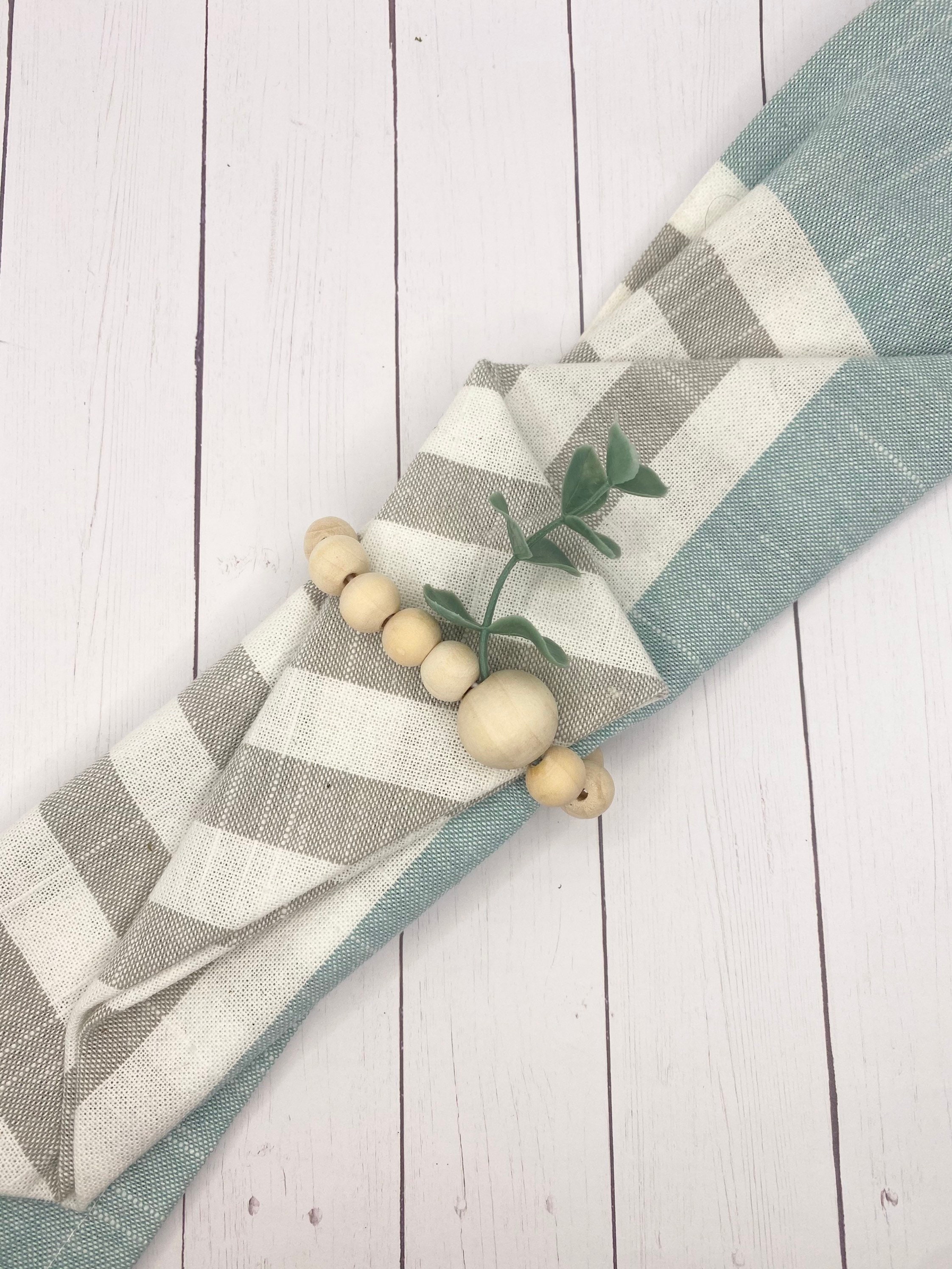 Farmhouse Greenery Napkin Rings Etsy