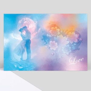 Carte postale "LOVE", amour, amitié, carte postale, mariage, déclaration