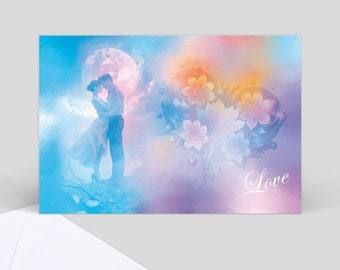 Carte postale "LOVE", amour, amitié, carte postale, mariage, déclaration