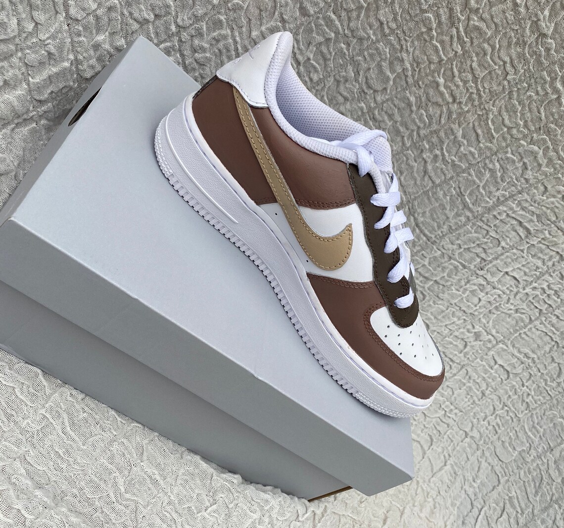 nike air force 1 brown custom