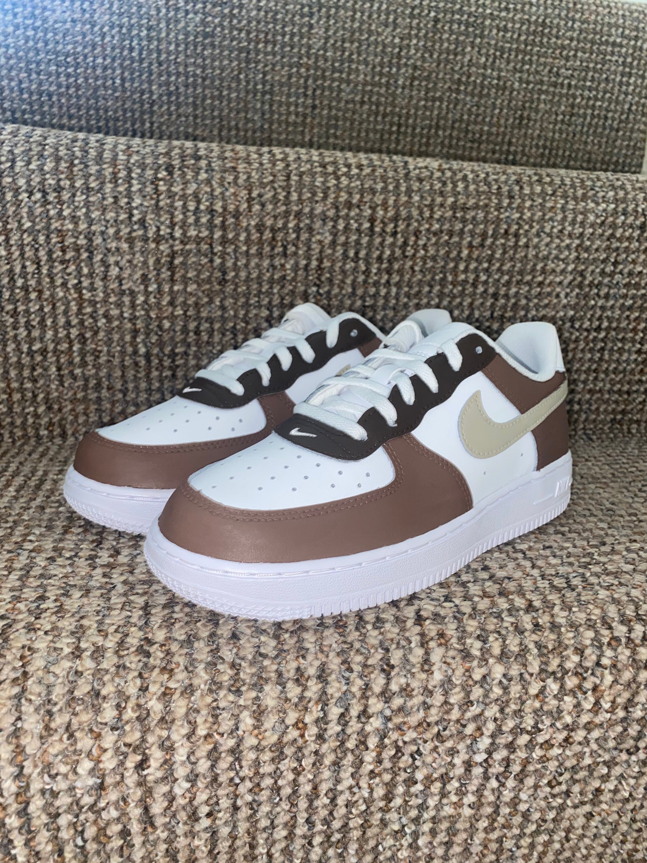 custom nike air force 1 brown