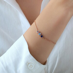 Birthstone Bracelets, Family Birthstone Bracelet, Dainty Birthstone Bracelet, Bridesmaid Gift, Mother&#39;s Day Gift, Gift for Christmas, Gifts