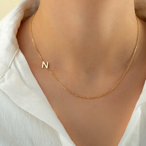 Initial Necklace - Personalized Letter Necklace - Letter Necklace - Gold Necklace -Gift for Her - Gifts For Mom - Birthday Gift - MYSGN113