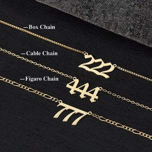 Colar de Número de Anjo Personalizado - Joias de Número da Sorte, Presente para Ela, Significado Espiritual, Orientação de Anjos, Colar de Charme Delicado