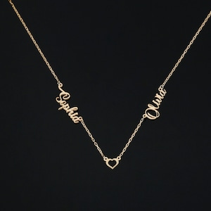 Two Name Necklace - Mothers Day Gift - Multiple Name Necklace - Double Name Necklace - Personalized Jewelry - Gift for Mother - Gift For Her