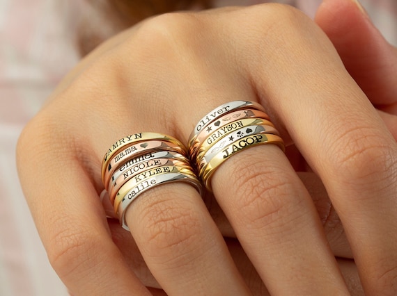 Custom stacking rings deals