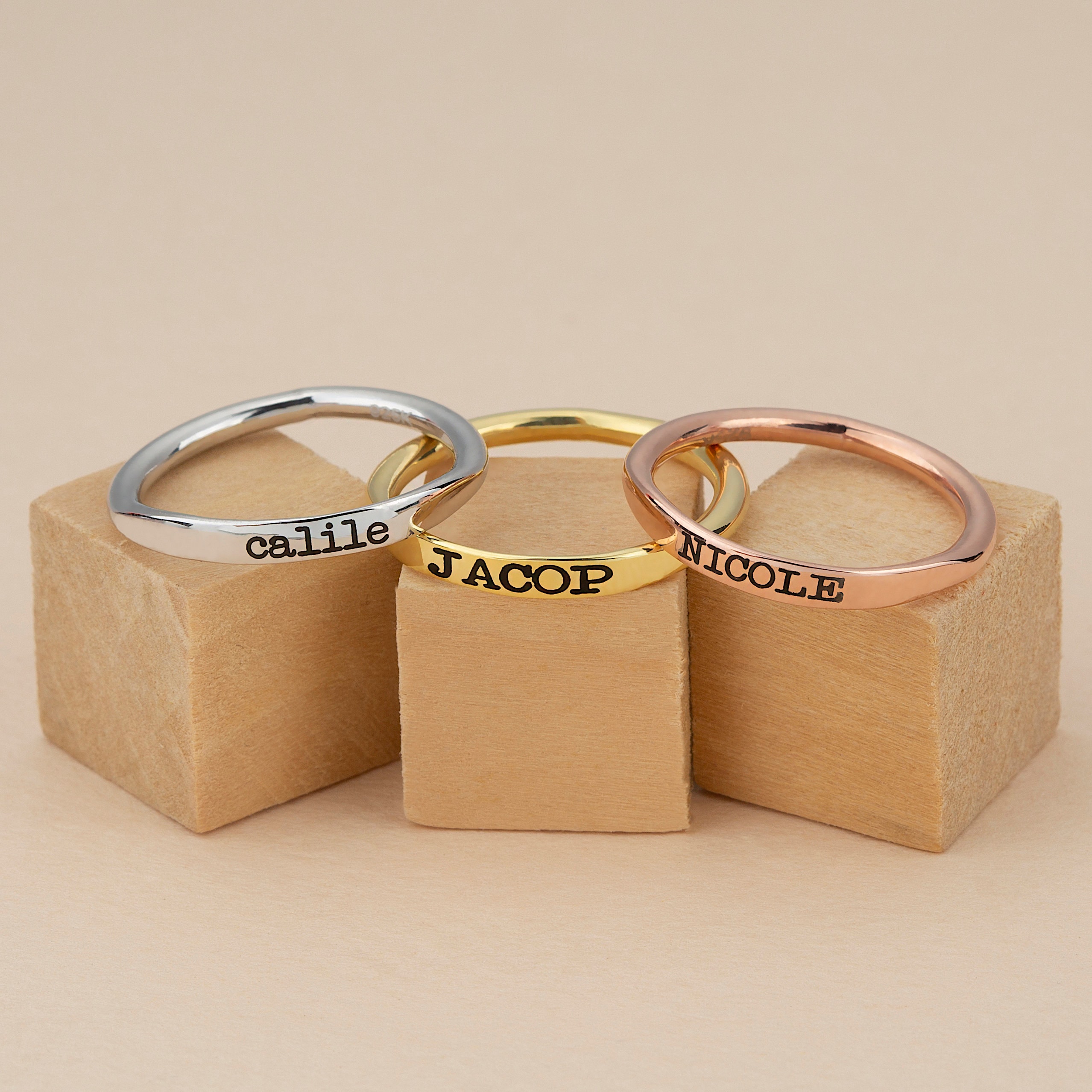 Custom Engraved Ring, Name Ring, Matching Rings for Couples ...