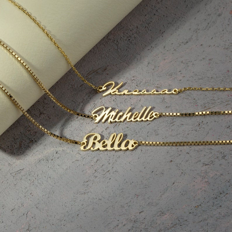 14K Gold Name Bracelet Nameplate Bracelet Personalize Name Etsy