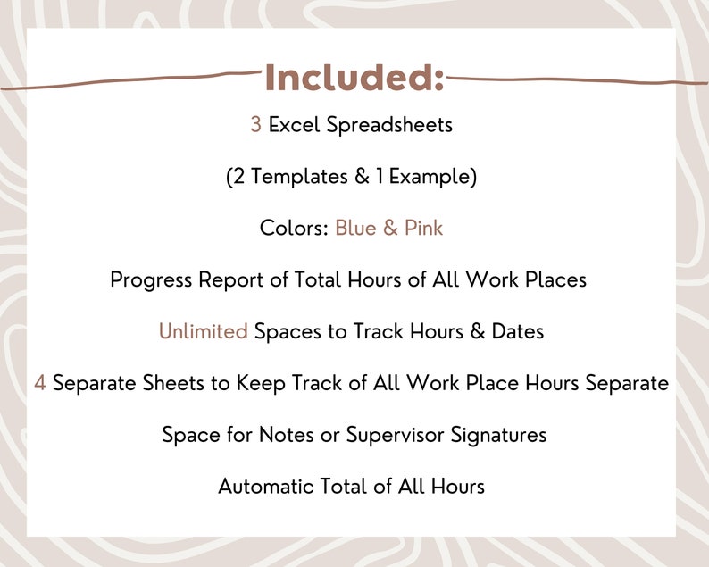 LCSW Hour Tracker: Social Worker Excel Spreadsheet (digital Download ...