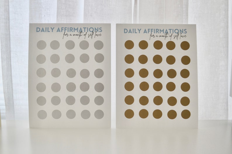 Scratch Advent Calendar Positive Affirmation Advent Calendar Etsy