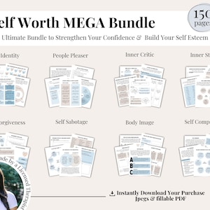 Self Worth Worksheets Bundle: Self Esteem & Confidence (PDF)