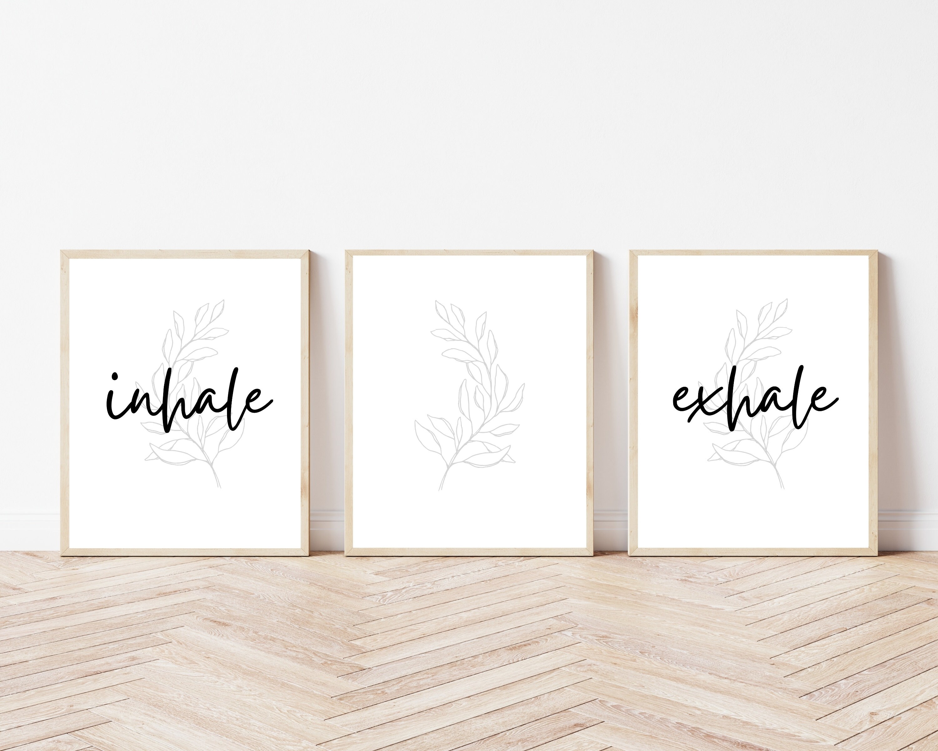 PRINT BUNDLE Inhale Exhale Print Inspirational Wall Art - Etsy.de