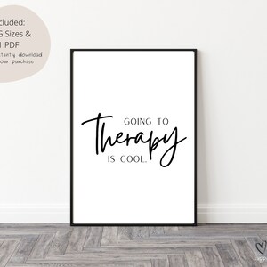 Therapy Is Cool, Mental Health Art Print, Therapist gift, Therapy Decor, Therapist Poster, Therapy Wall Art, Mental Health Art, Counselor
