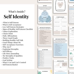 Self Worth Worksheets Bundle: Self Esteem & Confidence (PDF) image 3