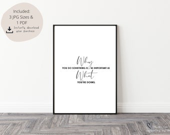 Inspirational Quote Print: Minimalist Office Decor (Digital Download)
