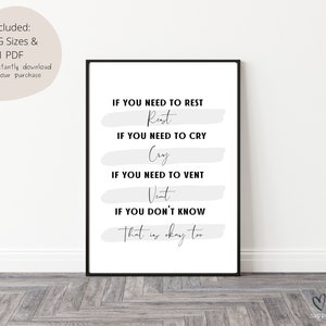 Self Care Quote Print: Inspirational Counseling Decor (Digital Download)
