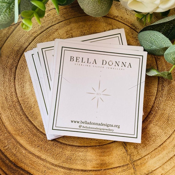 Custom Printed Jewelry Display Cards, 70x75mm, 350gsm Card Stock