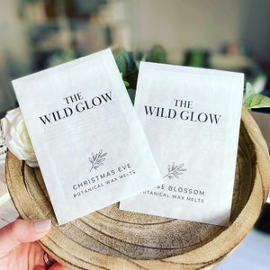 Wax melt packaging, glassine bag, custom logo printing, custom design, scentsy bag, wax melt bag, candle packaging, small business packaging