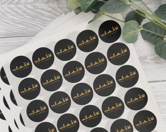Personalized Logo Stickers, 37mm Circular Matte Labels