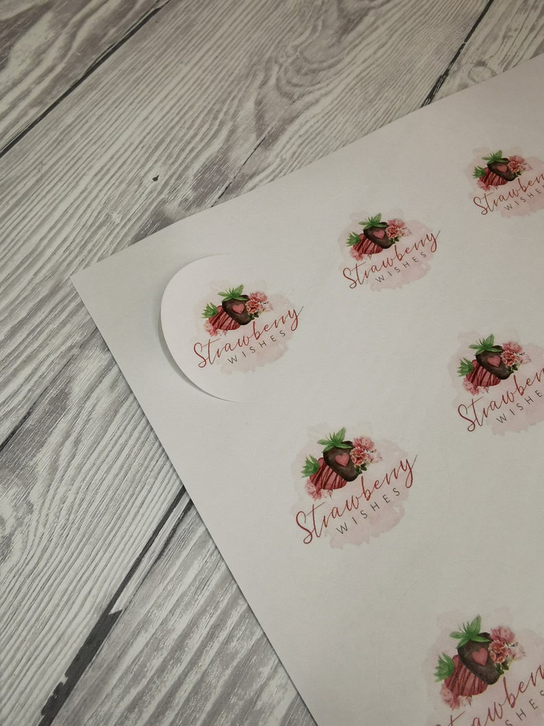 Circular 37mm stickers, a4 sheets, matte finish, logo stickers, personalised stickers, printed, round stickers, packaging, box sealing image 6