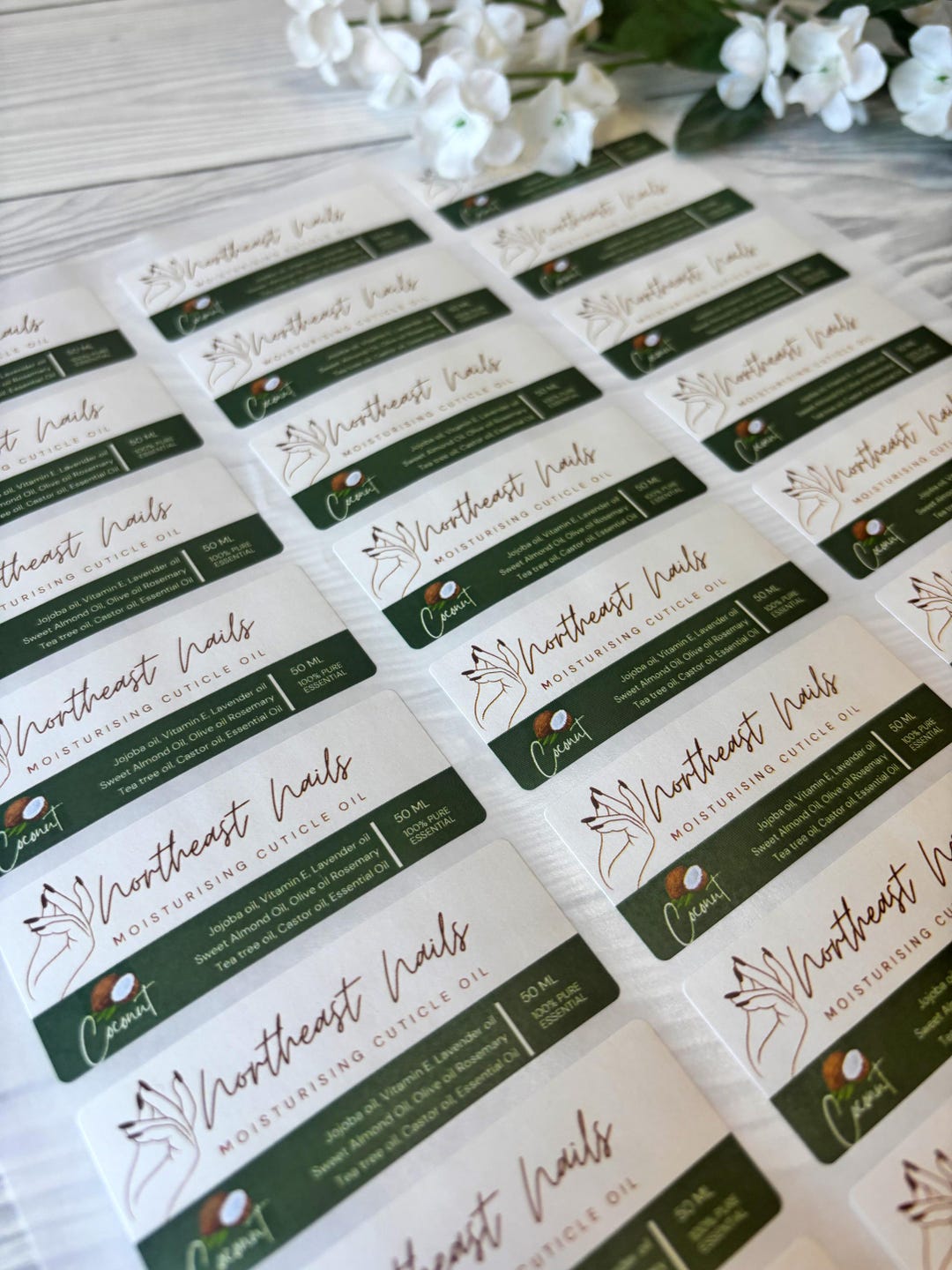 60 X 25mm Rectangular Paper Stickers A4 Sheets Printed With Logo or ...