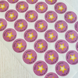 Adesivos personalizados para professores, presente para professores, adesivos de estrela dourada, adesivos escolares, presente de fim de período letivo, adesivo de recompensa, nome personalizado