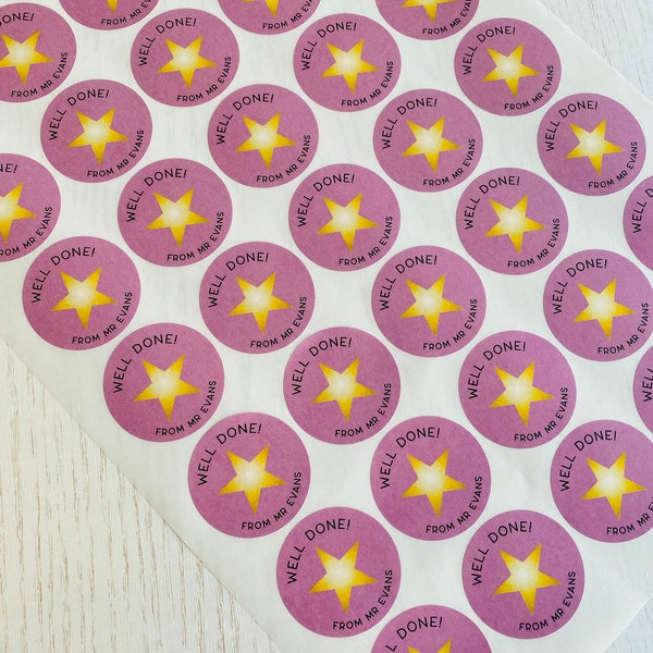 Personalised Teacher Stickers Etsy UK