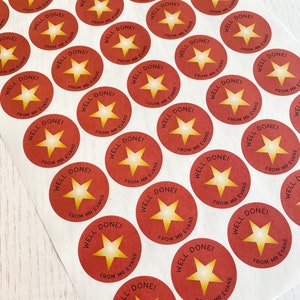 Adesivos personalizados para professores, presente para professores, adesivos de estrela dourada, adesivos escolares, presente de fim de período letivo, adesivo de recompensa, nome personalizado