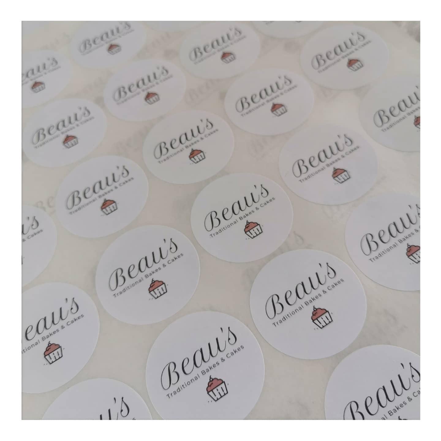 Personalized Logo Stickers: 37mm Round Matte Finish, Business Branding ...