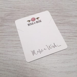 Cartes de présentation pour collier/bracelet, Cartes de support pour bijoux, Cartes de présentation pour bijoux imprimées personnalisées, Cartes de présentation sur mesure