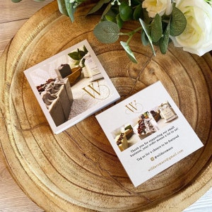 Custom thank you cards, business cards, snap tag and share, compliment card, compliment slip, business stationery