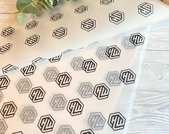 Custom Logo Vellum Paper, Personalized Business Wrapping (A3)