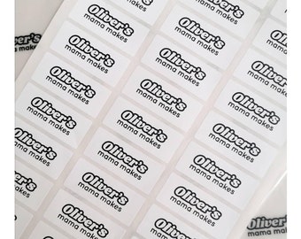 Personalized Logo Stickers, Matte Rectangular Labels, Packaging Stickers (60x25mm)