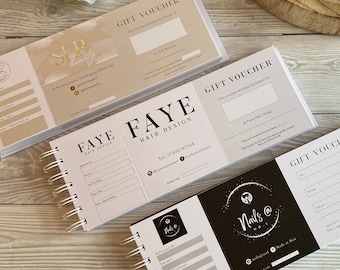 Gift vouchers for beauty businesses, aesthetics voucher, beautician vouchers, nail technician vouchers, custom gift vouchers, mothers day