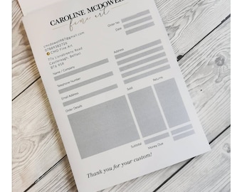 Customizable Invoice Book, Duplicate Receipt Book, A5