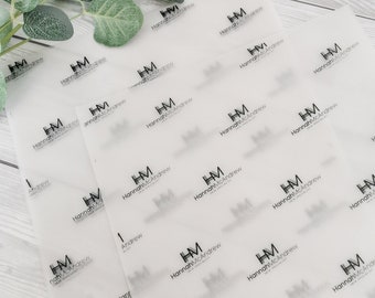 A4 custom logo packaging paper, vellum, tissue paper, wrapping, personalised, business wrapping paper