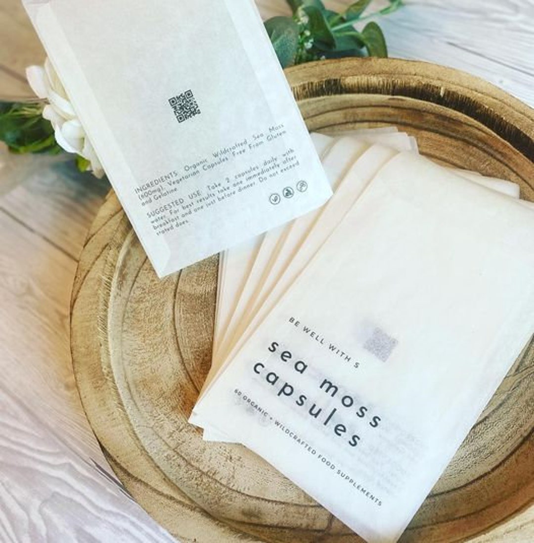 Small Printed Glassine Bags, Wax Melt Bags, Food Safe, Branded Packaging, Printed Packaging