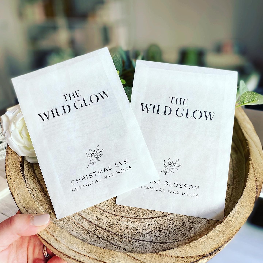 Wax Melt Packaging, Glassine Bag, Custom Logo Printing, Custom Design