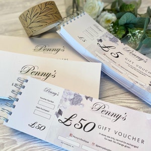 Custom Gift Vouchers, Business Gift Vouchers, Customisable Voucher, Gift Voucher Printing, Voucher Design, Business Stationery, Mother's Day