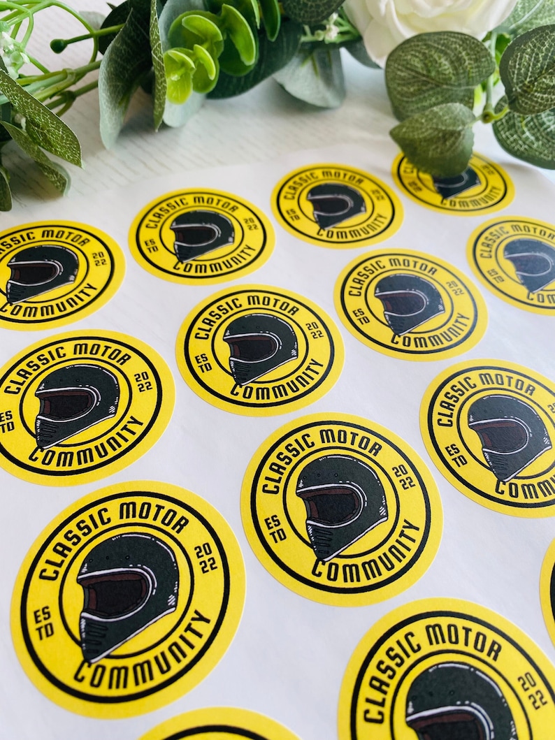 Personalized Logo Stickers, Round Matte Stickers (45mm, A4 Sheet) image 10