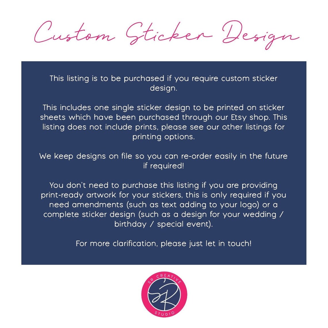 Addative Sticker Custom Sticker Design Add On - Etsy UK