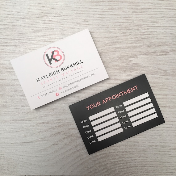 Custom Appointment Cards, 300gsm Smooth Cardstock - Unique Business Stationery