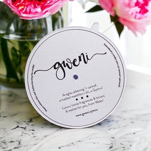 Fundas para velas con impresión personalizada, paquete de 25 unidades, diseño personalizado, tapa, funda circular y caja.