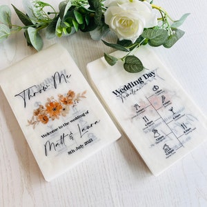 Sacchetti in velina stampati per matrimonio C6, sacchetti per coriandoli, adatti agli alimenti, sacchetti per bomboniere, bomboniere, sacchetti regalo, cronologia del matrimonio, sacchetto di fazzoletto