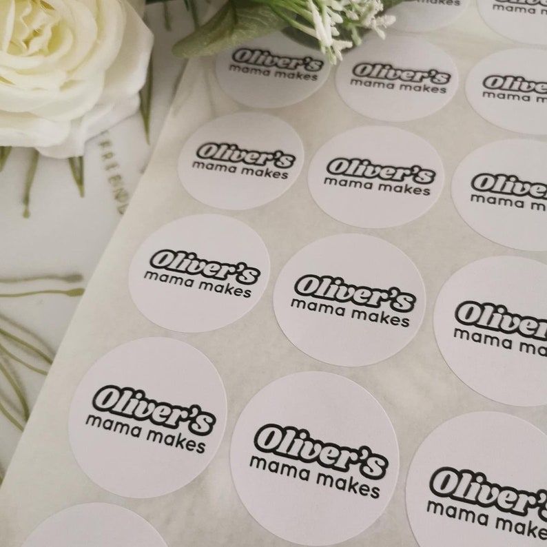 Personalized Logo Stickers: 37mm Round Matte Finish, Business Branding ...