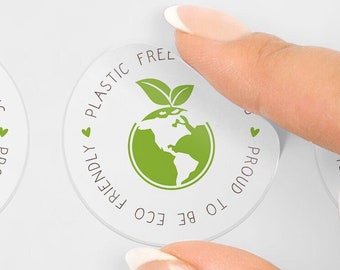 Eco Friendly Stickers, Plastic Free Packaging, Matte Round Labels