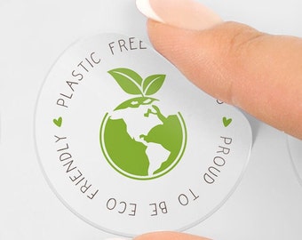 Eco Friendly Stickers, Matte Round Plastic Free Packaging Stickers
