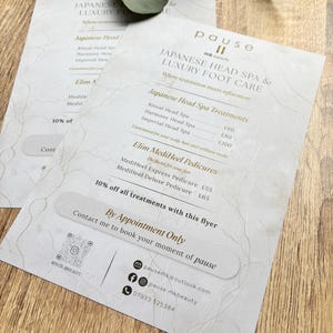 Custom Flyer Design and Printing, A5 A6, Aesthetics, Beauty