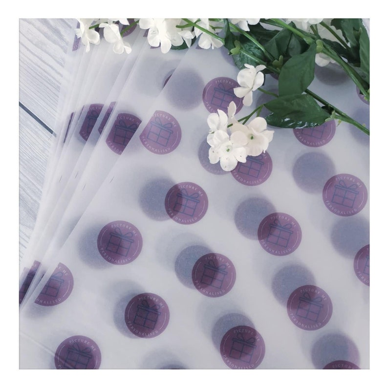 100 Branded packaging sheets for wrapping or display. Repeat logo print, multiple sizes. image 11