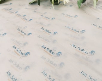 Custom Logo A5 Vellum Paper, Personalized Business Wrapping